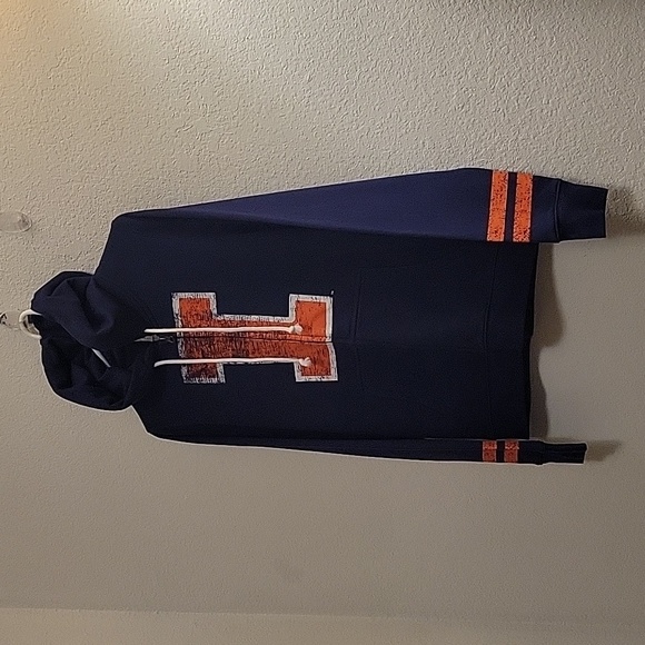 NCAA University of Illinois Full-zip Hooded Sweatshirt - Navy - Large (12-14) - Picture 3 of 13